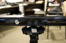 Kinect on 3D printed tripod mount