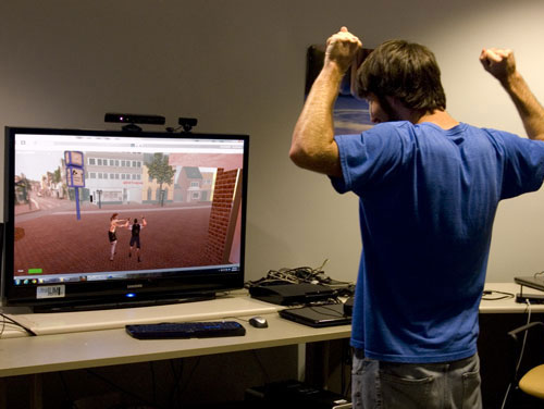 A Kinect-based parkour game