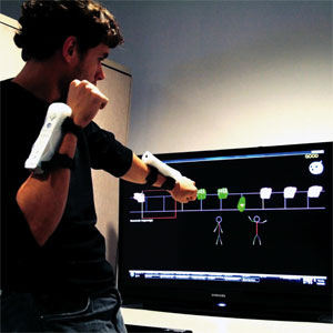 A user playing RealDance