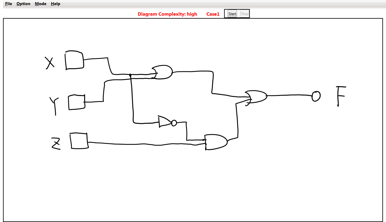 Screenshot of sketch interface